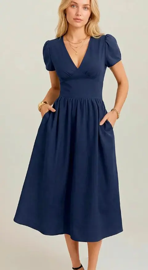 Aurora Dress Sewing Pattern, Dress with Pockets, Linen Dress, Women Summer Dress, Halter Women Dress Pattern
