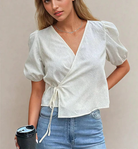 Wrap Top Sewing Pattern, Women Top,  Blouse, Tie Top Blouse Women Pattern