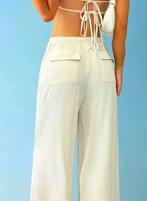Women Pants Sewing Pattern, Pants with Back Pocket, Elastic Waistband Wide Leg Pants Pants, Beginner Pattern Pants Women