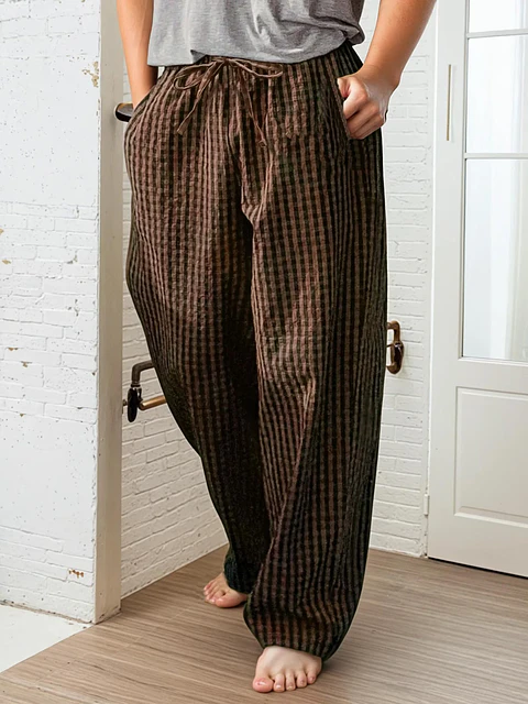 Pajama Pants Sewing Pattern for Men, Wide Leg Pajama Pants