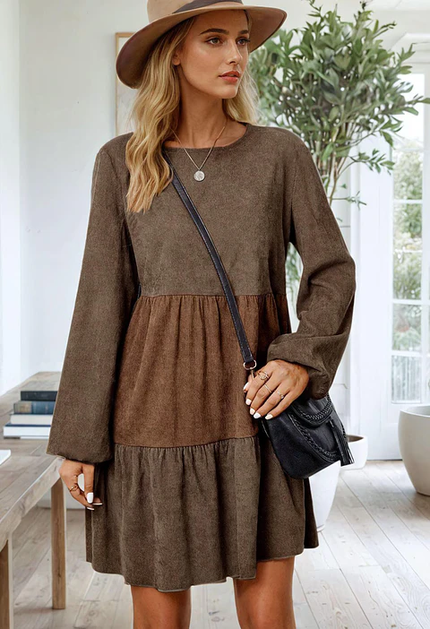 Dress Sewing Pattern - Long Sleeved Dress - Midi Dress - Women Beginner Dress Pattern