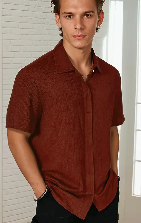 Bowling Shirt Sewing Pattern, Men Shirt, Short Sleeved Shirt Pattern for Men