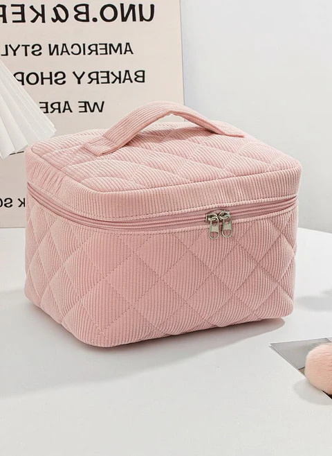 Makeup Bag Sewing Pattern, Boxy Pouch, Quilted Pouch Make Up Bag Pattern