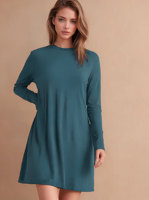 Dress PDF Sewing Pattern for Women, Long Sleeved Dress, Oversized Tshirt, Loose Dress, Loose TShirt Pattern