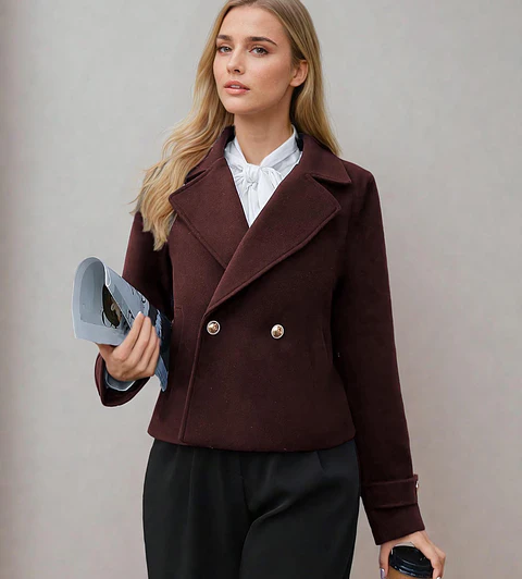 Jacket Sewing Pattern, Women Winter Jacket Coat, Blazer Pattern, Short Jacket Coat