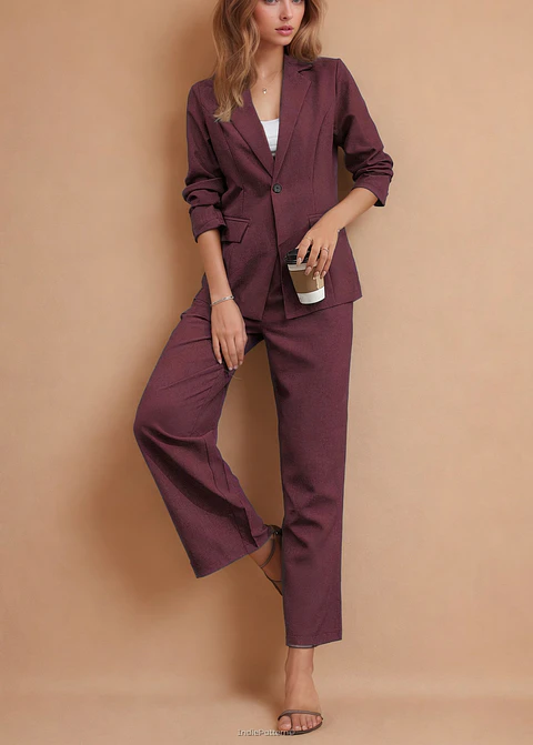 Suit Pants Sewing Patterns, Trousers, Wide Leg Pants Women Sewing Pattern