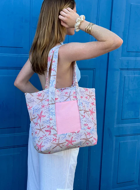 Easy Tote Bag Sewing Pattern, Market Bag, ToteBag, Easy Beach Bag Pattern