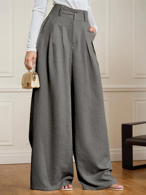Wide Leg Palazzo Pants Sewing Pattern, Women Trousers Pants Pattern
