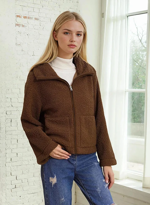 Jacket Sewing Pattern for Women, Teddy Jacket, Zip Up Jacket, Women Coat Sewing Pattern