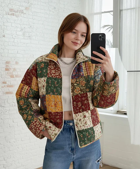 Jacket Sewing Pattern for Women, Coat Quilted Jacket Pattern