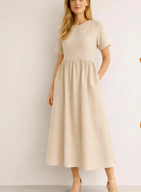 Maya Dress Sewing Pattern, Dress with Pockets, Summer Linen Dress Pattern
