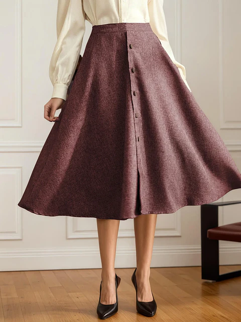 Skirt Sewing Pattern for Women, Midi Skirt Pattern