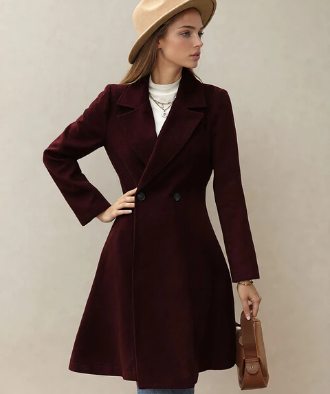 Women's Winter Coat Sewing Pattern in PDF, Long Coat, Jacket