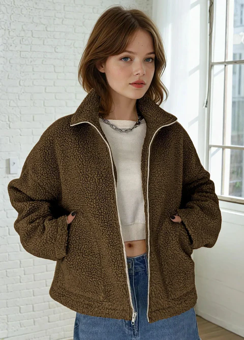 Jacket Sewing Pattern, Teddy Jacket with Lining, Zip Up Jacket, Jacket Coat Sewing Pattern