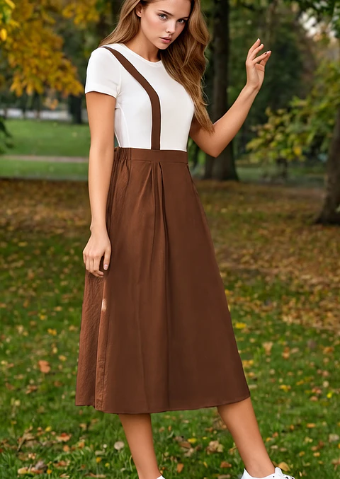 Pinafore Skirt Sewing Pattern for Women S-XL, Skirt, Suspender skirt, pinafore Easy sewing pattern