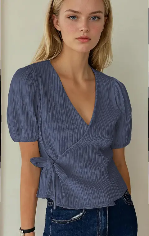 Top Sewing Pattern, Wrap Top, Women Blouse, Tie Top Blouse Women Pattern