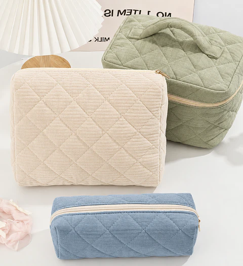 Makeup bag pattern set, Square makeup bag, quilted makeup bag, Easy handbag pattern