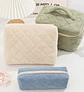 Makeup bag pattern set, Square makeup bag, quilted makeup bag, Easy handbag pattern - thumbnail 1