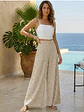 Summer wide leg pants Sewing pattern for high-waisted wide leg palazzo pants - thumbnail 1