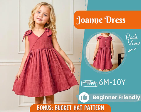 Girls Wrap Dress Sewing Pattern