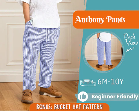 Easy Children's Everyday Pants Sewing Pattern