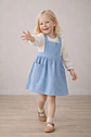 Girls Pinafore Dress Sewing Pattern, Pocket Jumper - thumbnail 4