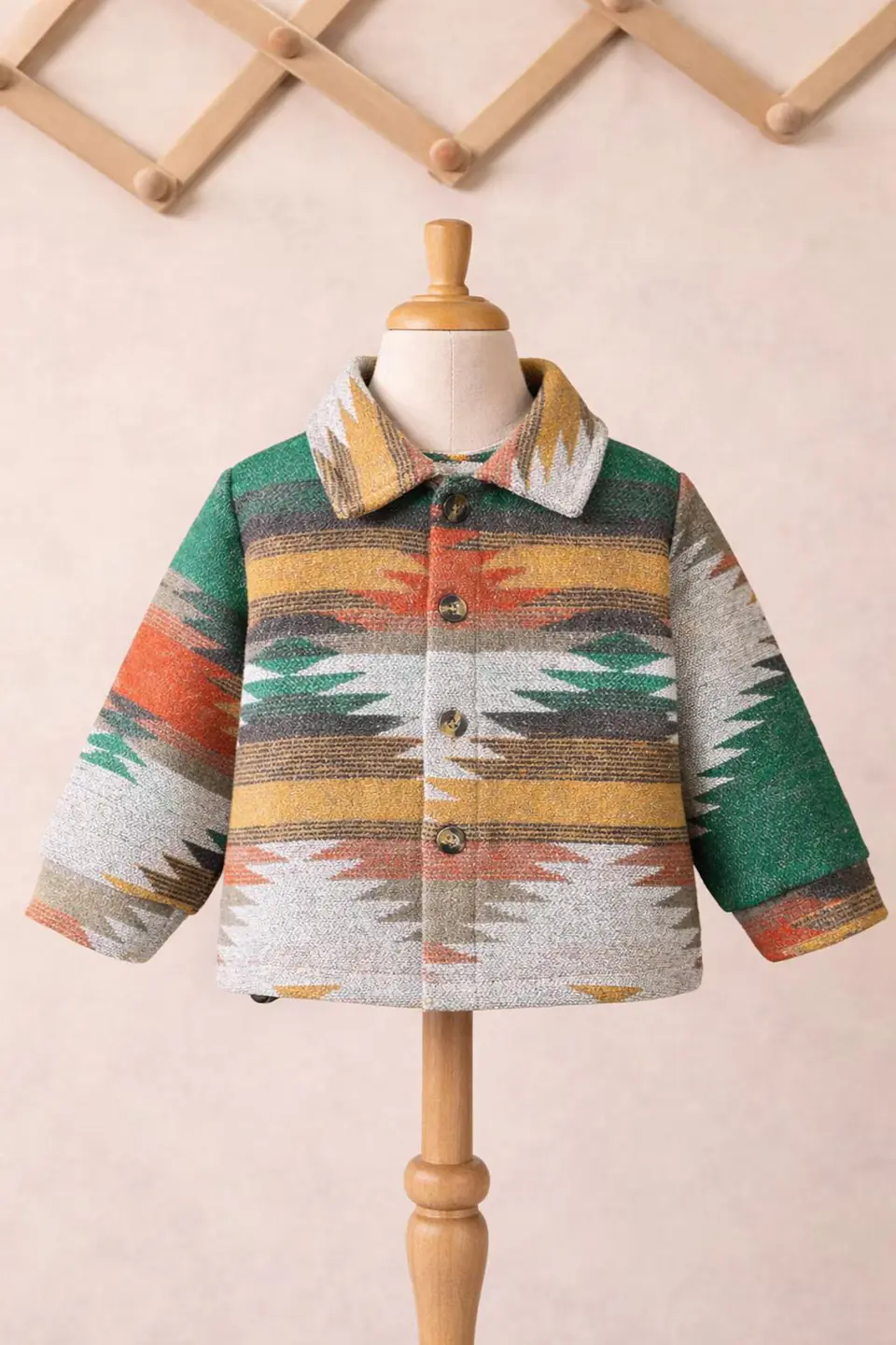 Kids Button-Up Jacket Sewing Pattern, Classic shirt collar design 2