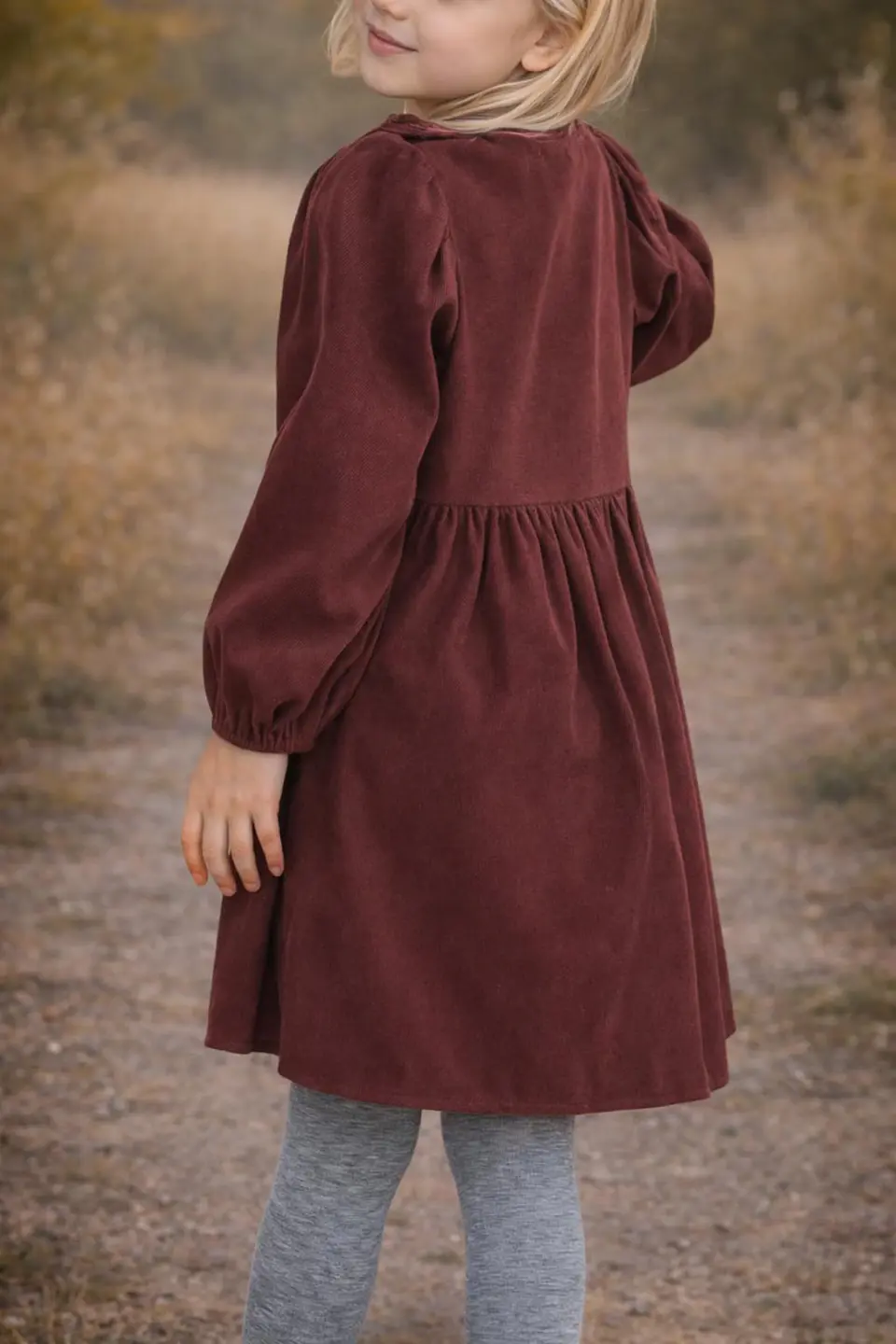 Girls Long Sleeve Dress Sewing Pattern 2