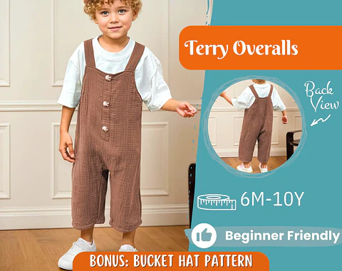 Button Front Dungarees Pattern