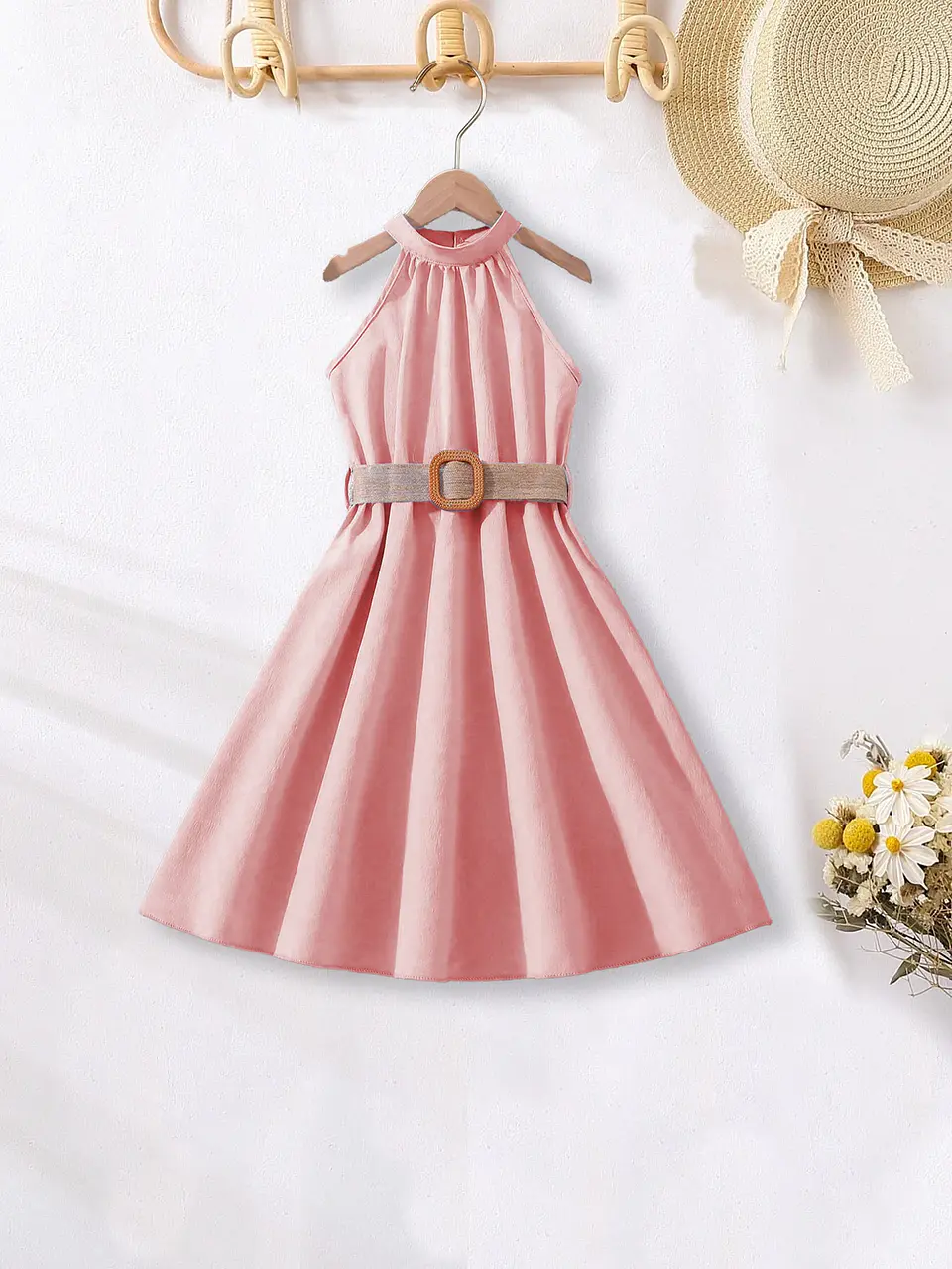 Girls Belted Halter Dress Sewing Pattern 2