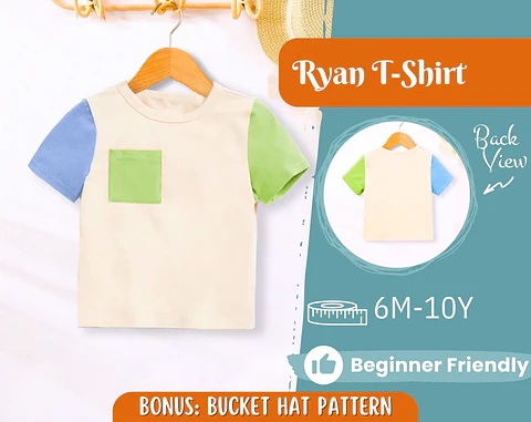 Kids Color Block T-Shirt Sewing Pattern