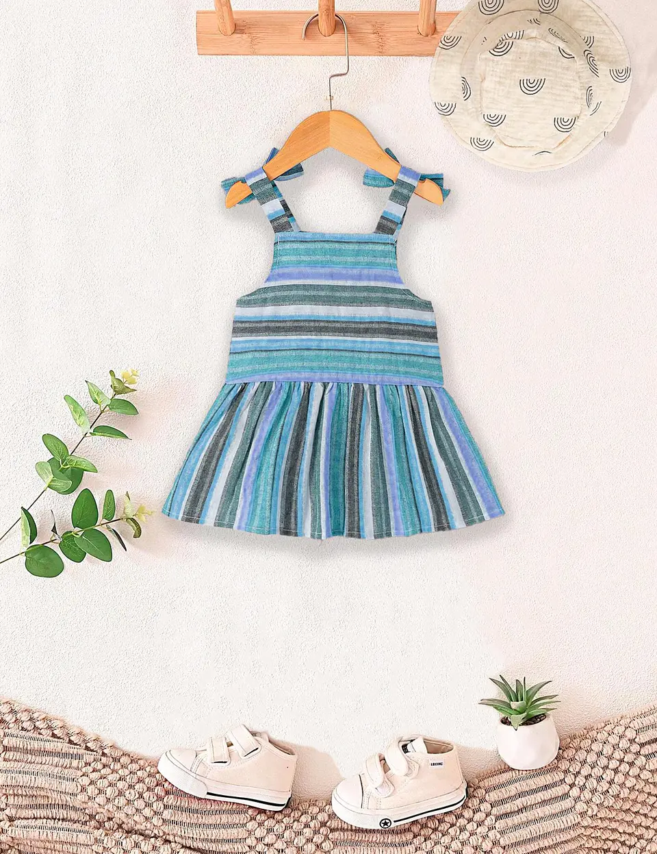 Girls Tie Strap Dress Sewing Pattern 4