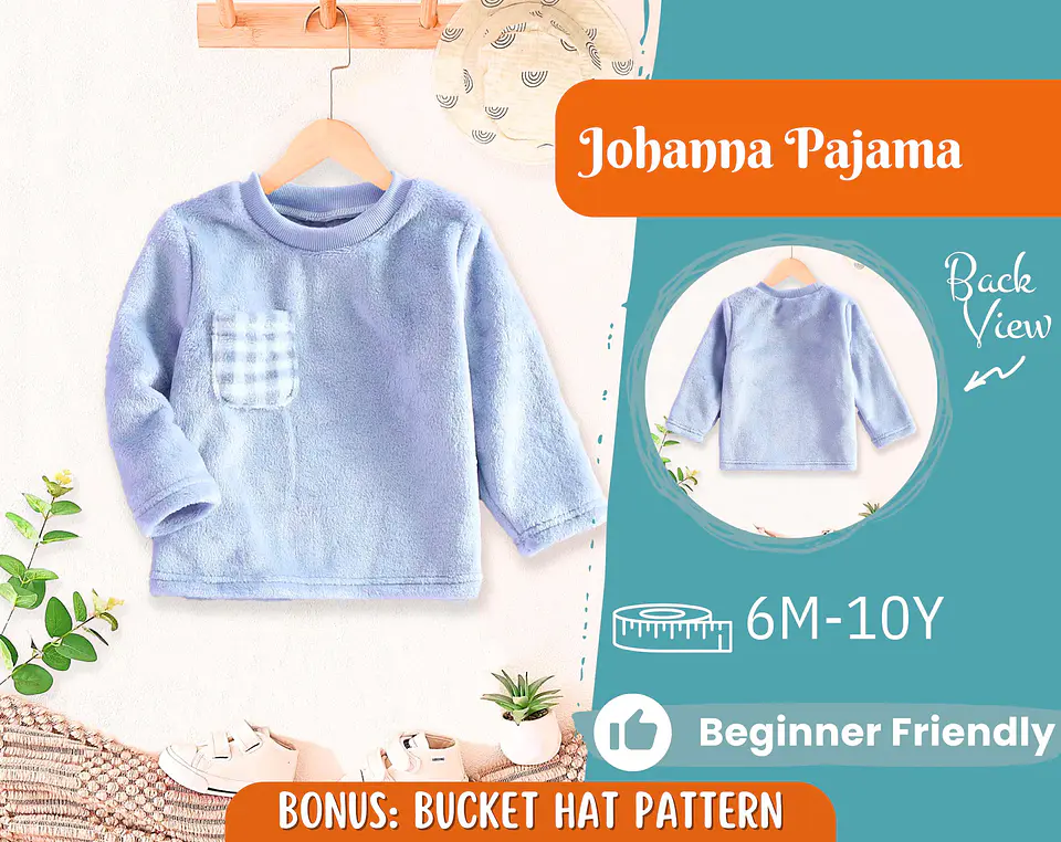 Kids Pajama Sweatshirt Sewing Pattern 1
