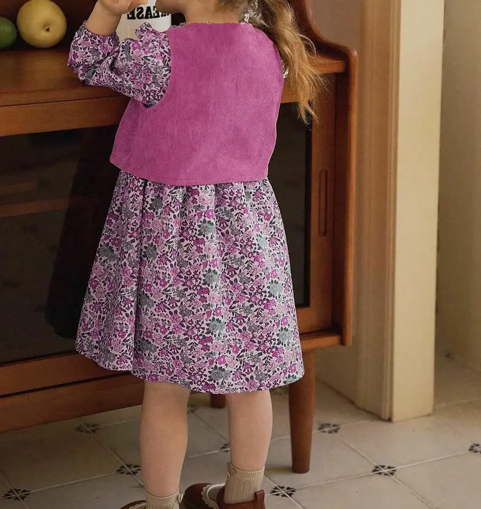 Girls Button Front Vest Sewing Pattern 2