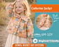 Girls Quilted Jacket Sewing Pattern, Peter Pan Collar Coat - thumbnail 1