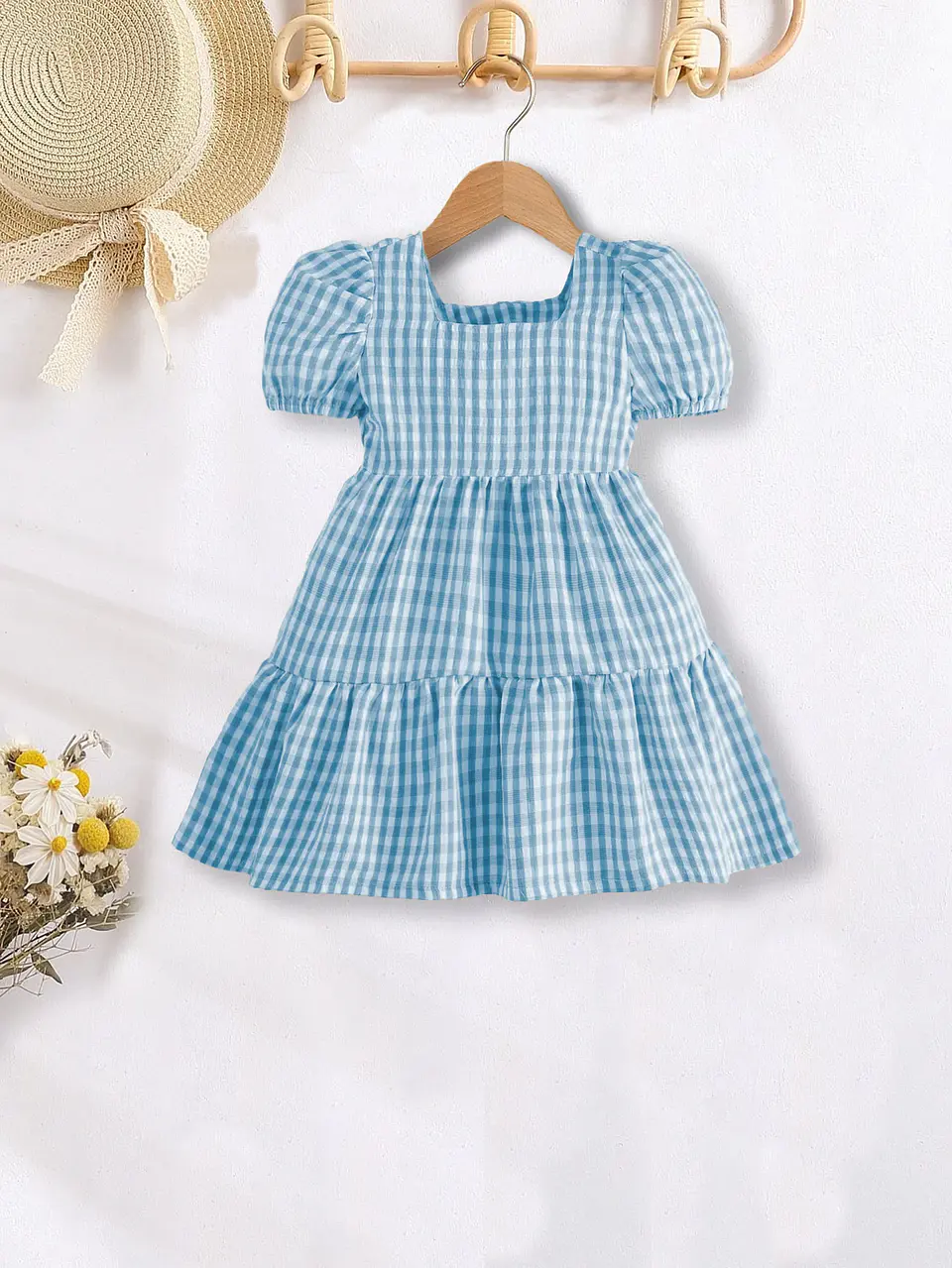 Square Neck Tiered Dress Pattern 2