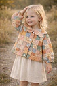 Girls Quilted Jacket Sewing Pattern, Peter Pan Collar Coat - thumbnail 2