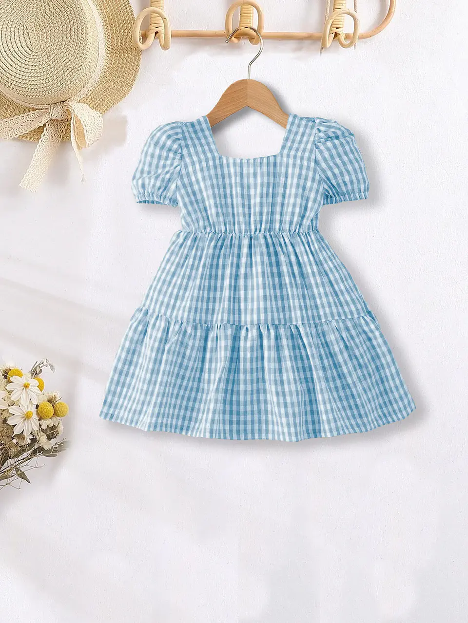 Square Neck Tiered Dress Pattern 3