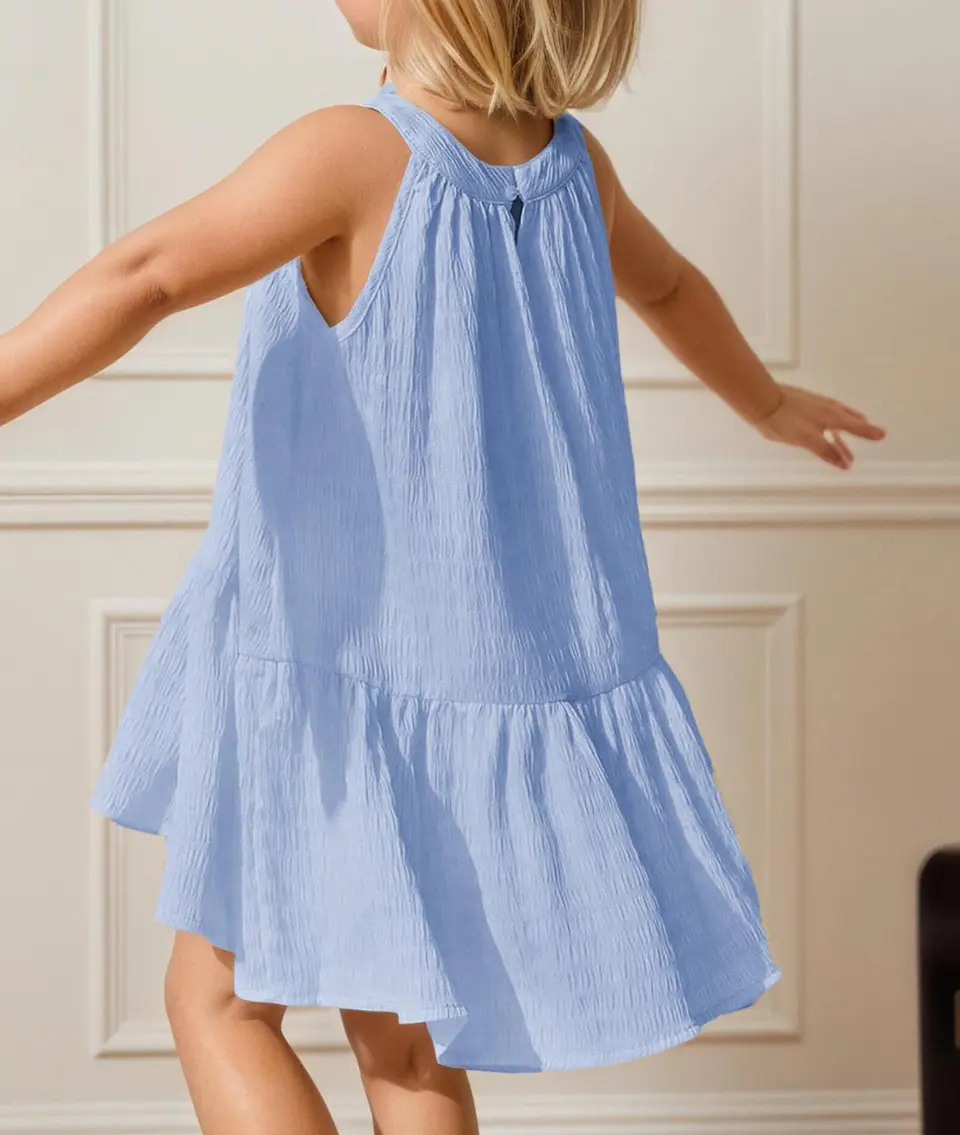 Girls Halter Tiered Dress Sewing Pattern 3