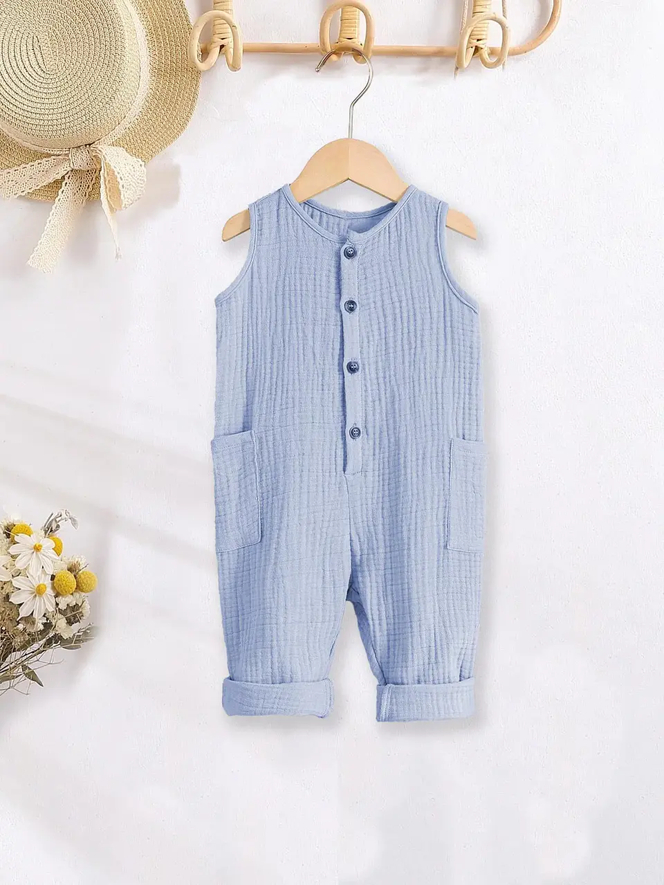 Kids Button Front Romper Sewing Pattern 2