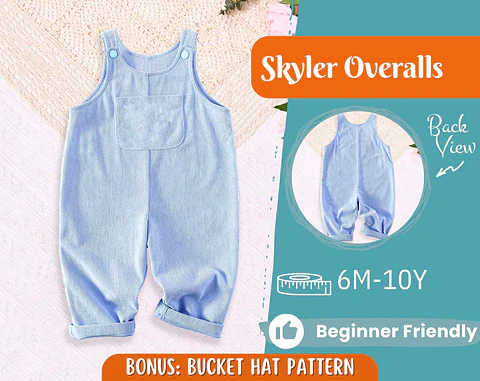 Toddler Dungarees Sewing Pattern