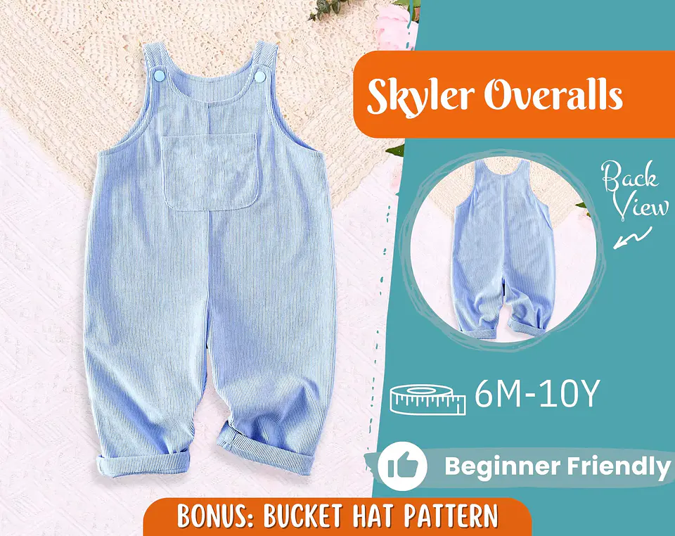 Toddler Dungarees Sewing Pattern 1
