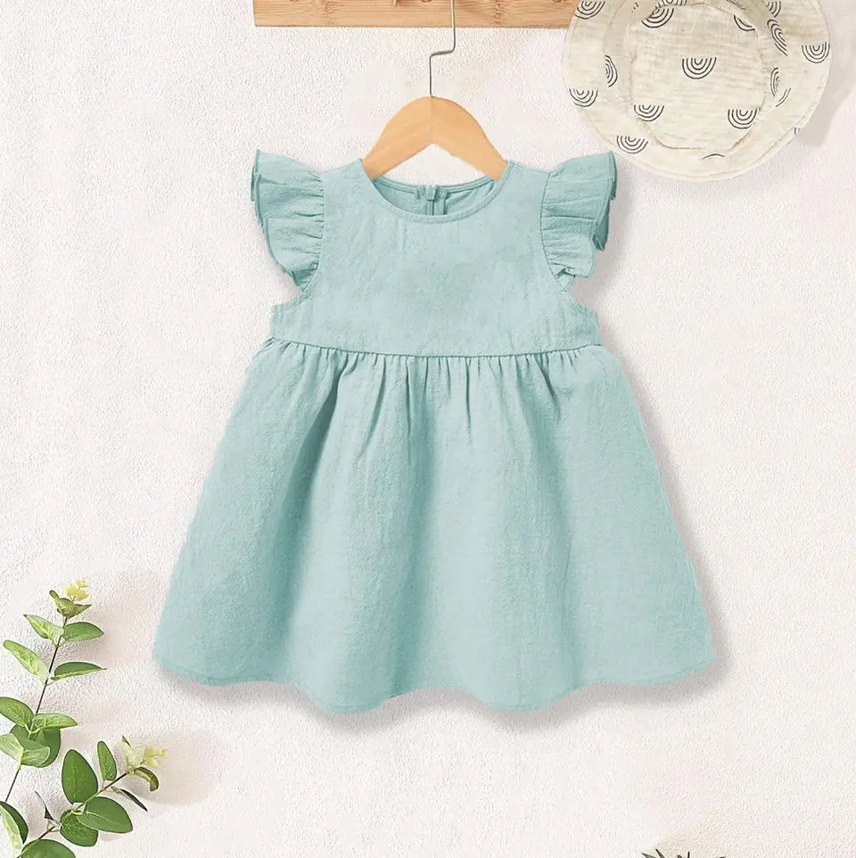 Girls Flutter Sleeve Dress Sewing Pattern 2
