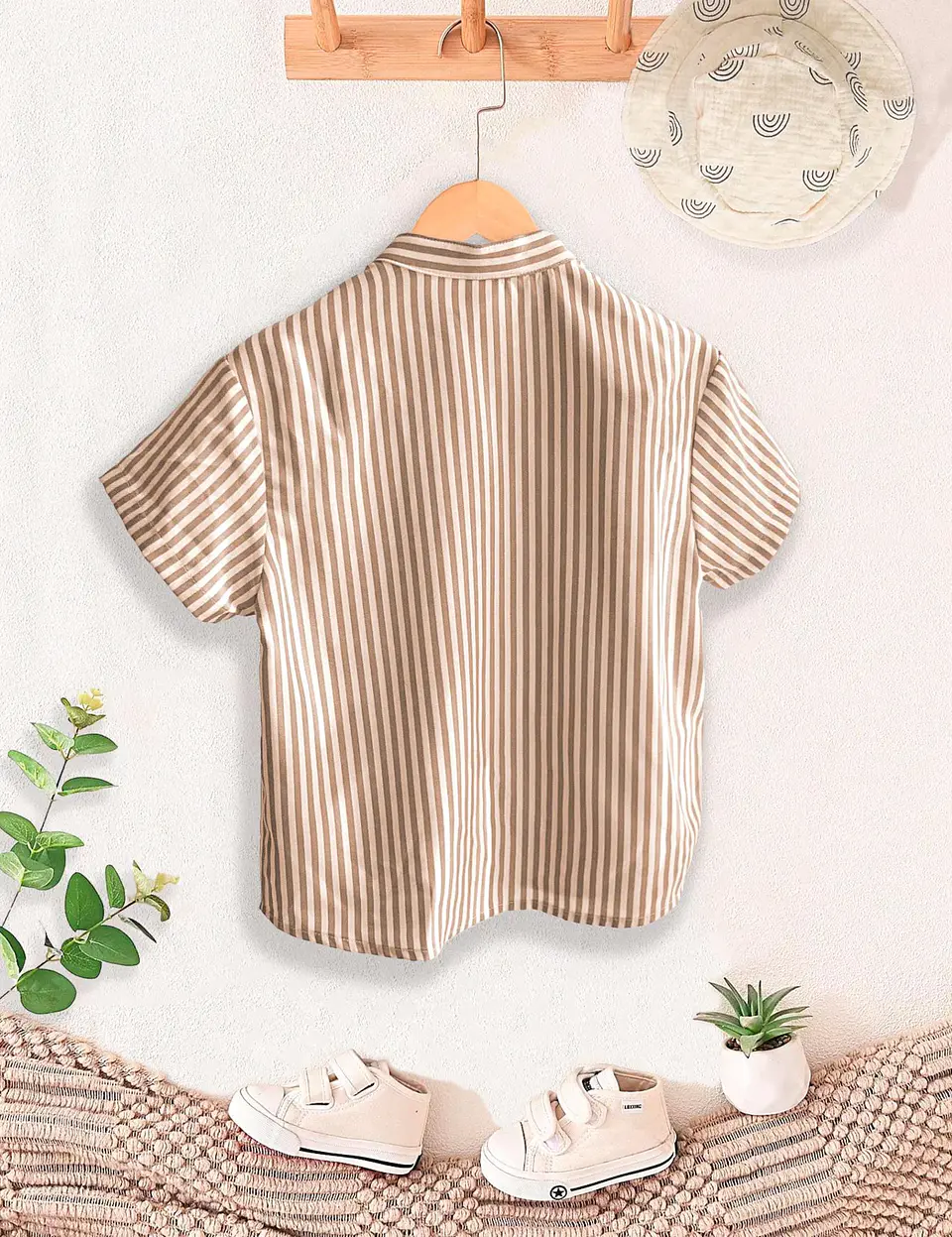 Short Sleeve Button-Up Shirt Mandarin Collar Sewing Pattern 2