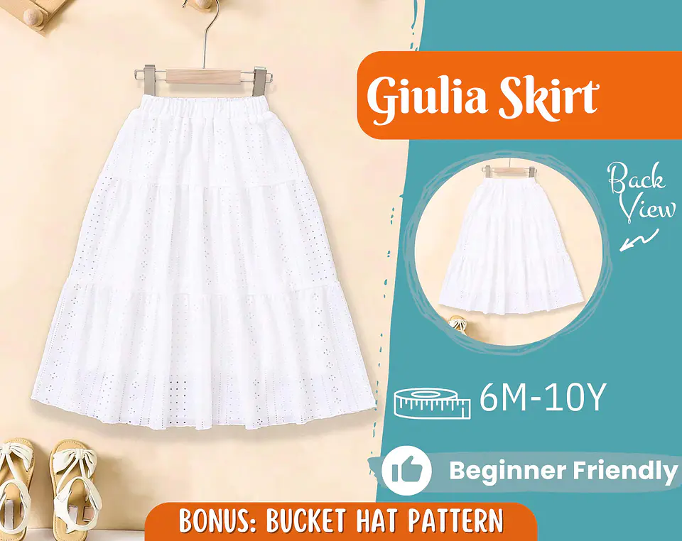 Maxi Skirt Sewing Pattern for Kids 1