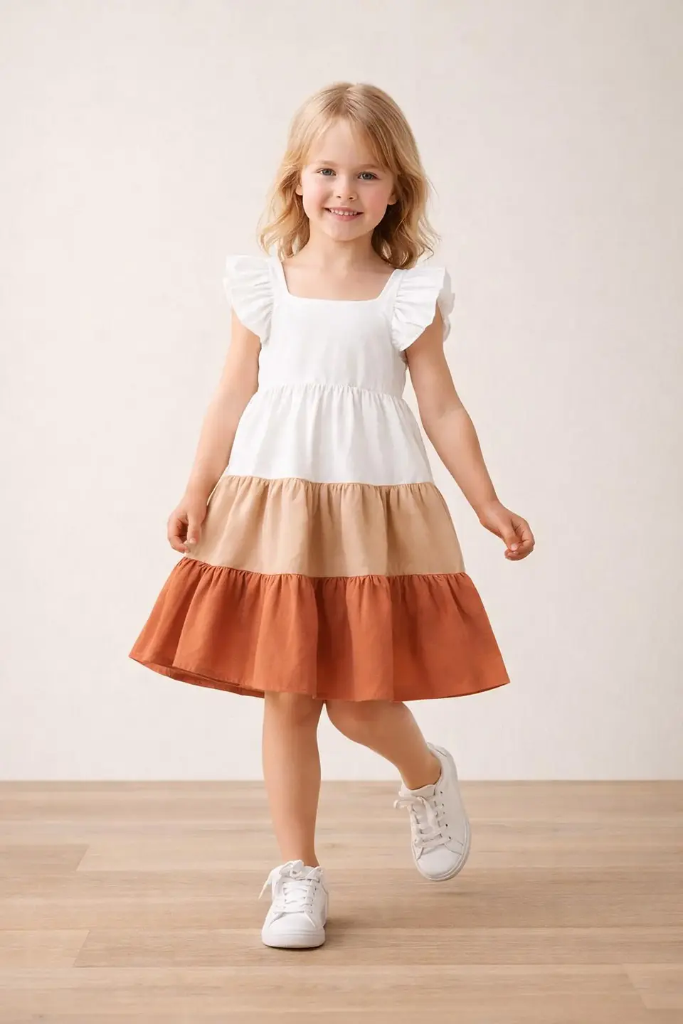 Charming girls' Tiered Dress Sewing Pattern 2