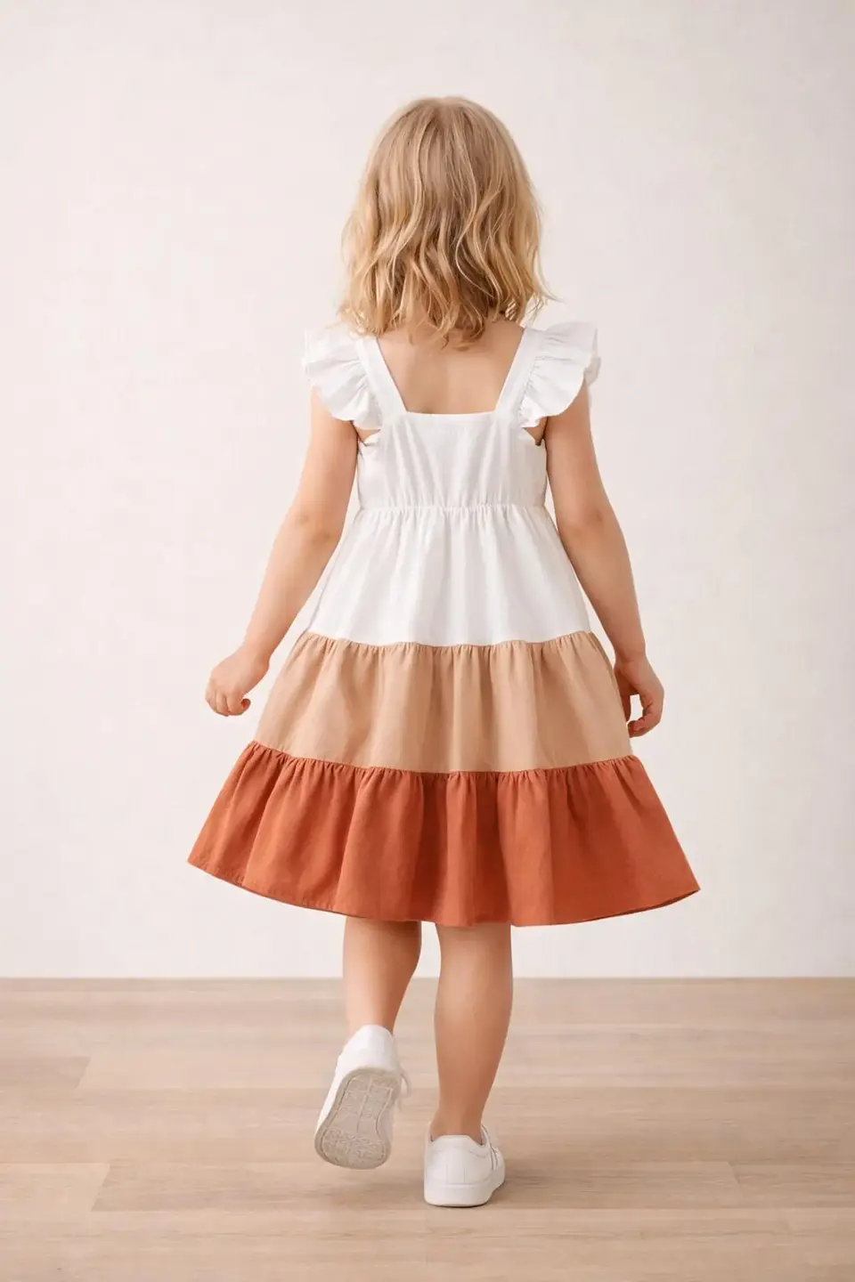 Charming girls' Tiered Dress Sewing Pattern 3
