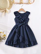 Girls Dress with Ruffle Trim along the Neckline and Skirt Sewing Pattern - thumbnail 2