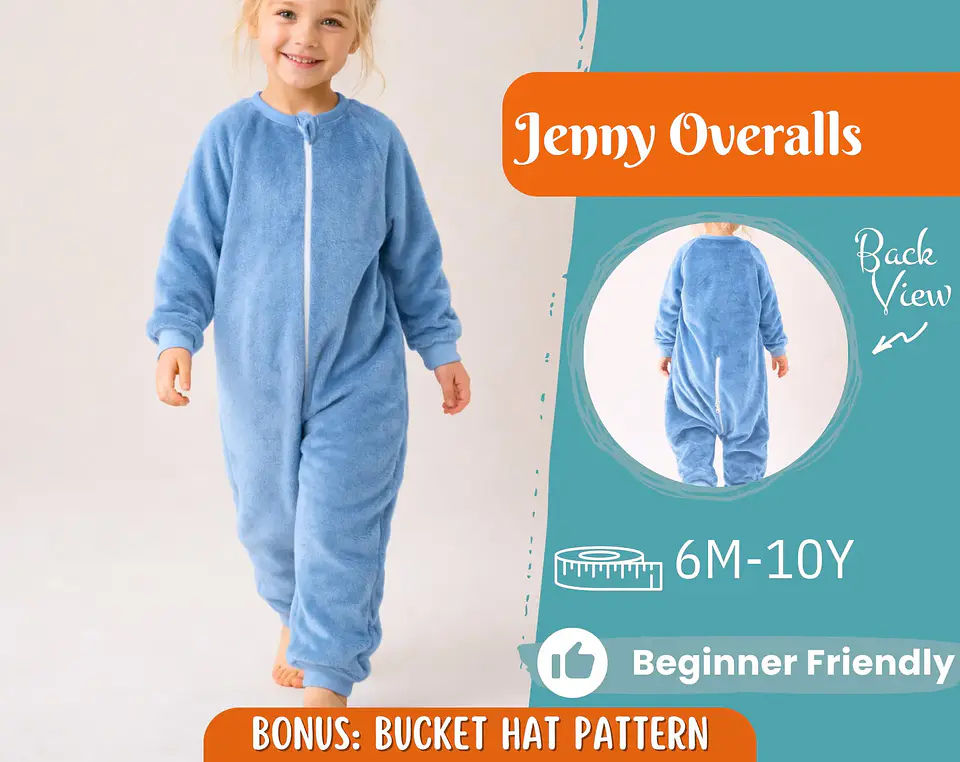 Kids Onesie Sewing Pattern 1