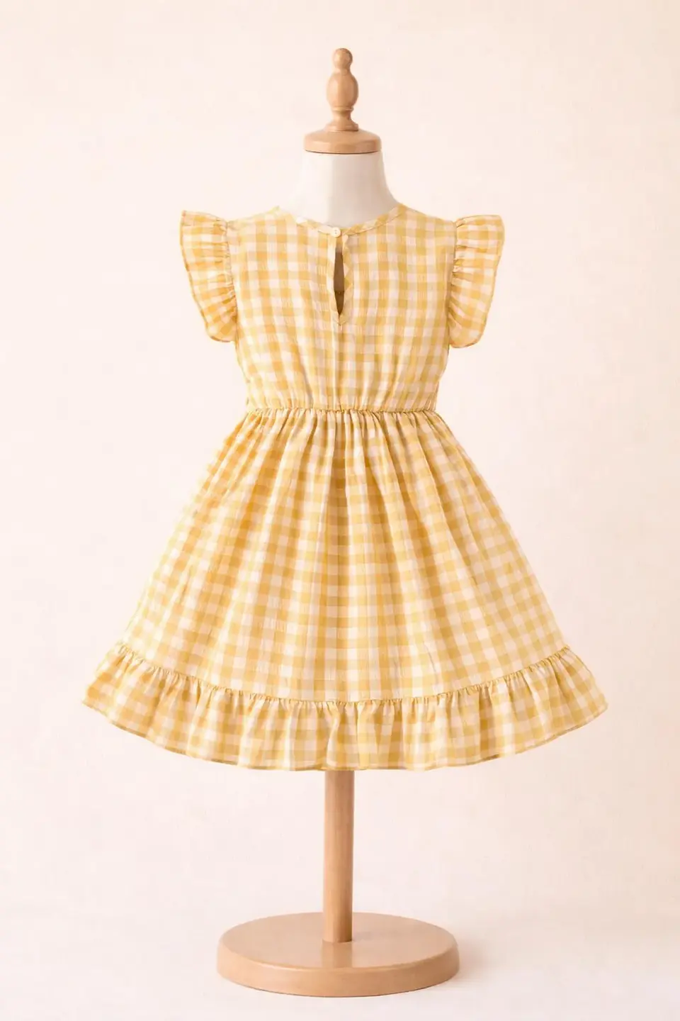 Girls Ruffle Wrap classic round neckline Dress Sewing Pattern 3